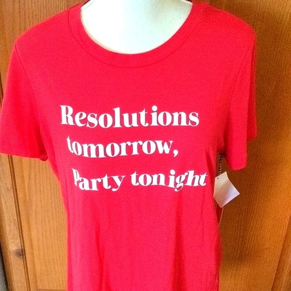 1901 Resolutions Tomorrow T-Shirt Large NWT - Picture 1 of 5